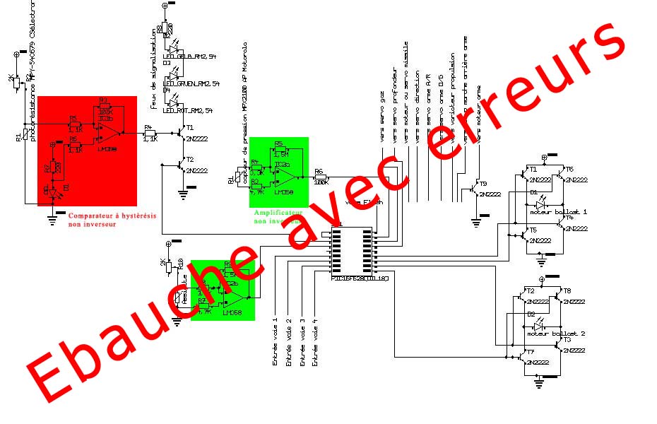 comparateur à hystér&eacutesis non inverseur - Amplificateur - PIC 16F877